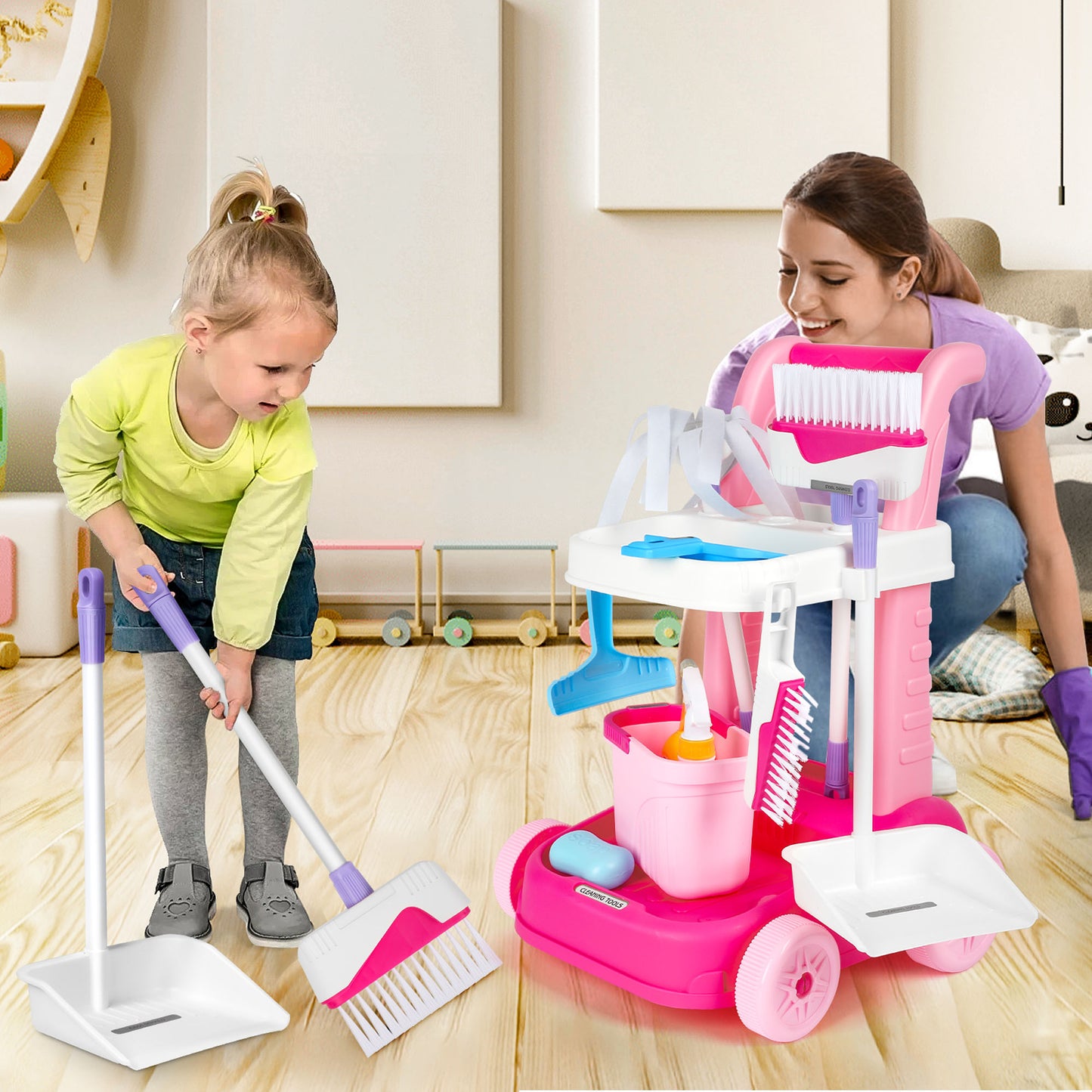 Sqnox Kids Cleaning Set, Pretend Play Cleaning Tools