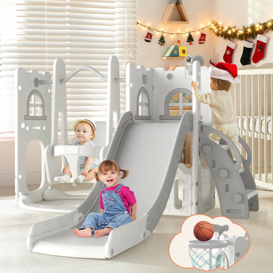 Aikidkit 6-in-1 Toddler Slide PlaySet for kids indoor/outdoor for Toddlers Aged 6-36 Months
