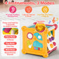 Aikidkit 6-in-1 Baby Activity Cube with Music, Montessori Learning Toys for Toddlers Kids 10-36 Months, for Birthday Christmas Baby Shower Gifts, Colorful